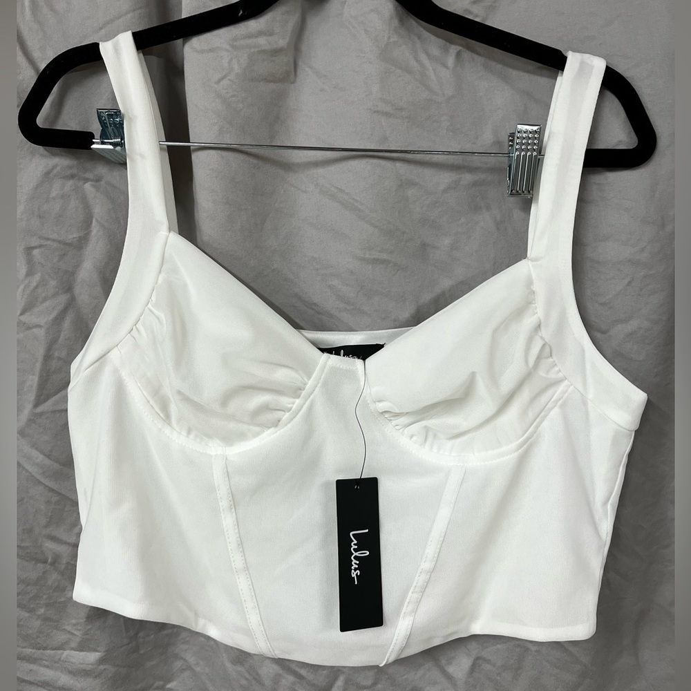 White Lulus Crop Top